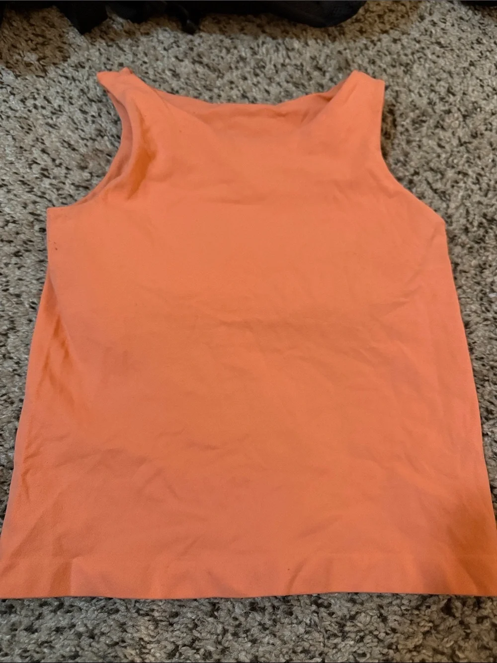 Sleeveless Scoop Tank Top in Coral - Picture 3 of 3
